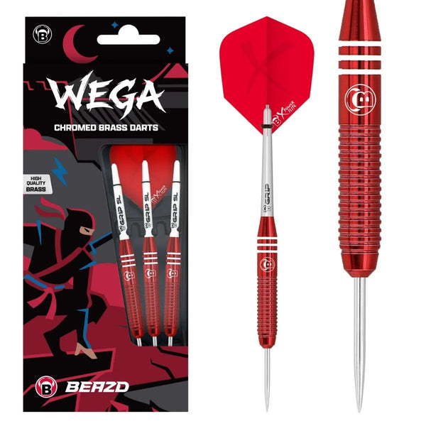 BEAZD Wega Red Brass Steel Tip Darts-1-21 GRAM-Premier Darts