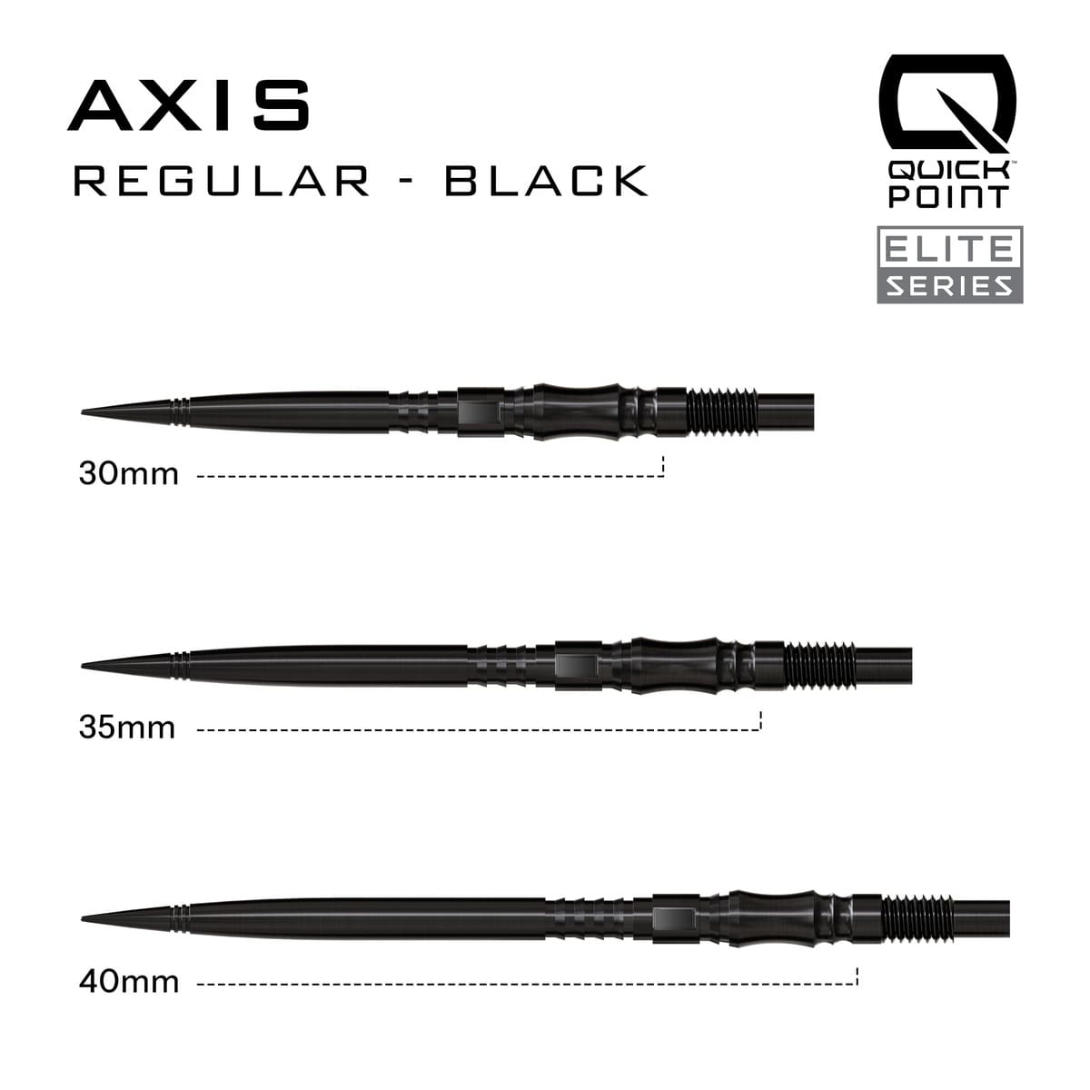 Harrows Axis Elite Series Quick Points-9-Black-30mm-Premier Darts