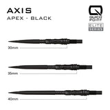 Harrows Apex Axis Elite Series Quick Points-10-Black-30mm-Premier Darts