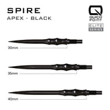 Harrows Apex Spire Elite Series Quick Points-10-Black-30mm-Premier Darts