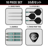 Target Japan Black Marque Pierce 90% Tungsten Steel Tip Darts-7-22 GRAM-Premier Darts