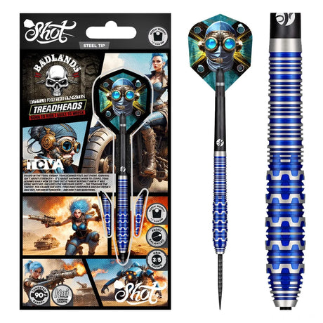 Shot Badlands Tova 90% Tungsten Steel Tip Darts-1-23 GRAM-Premier Darts