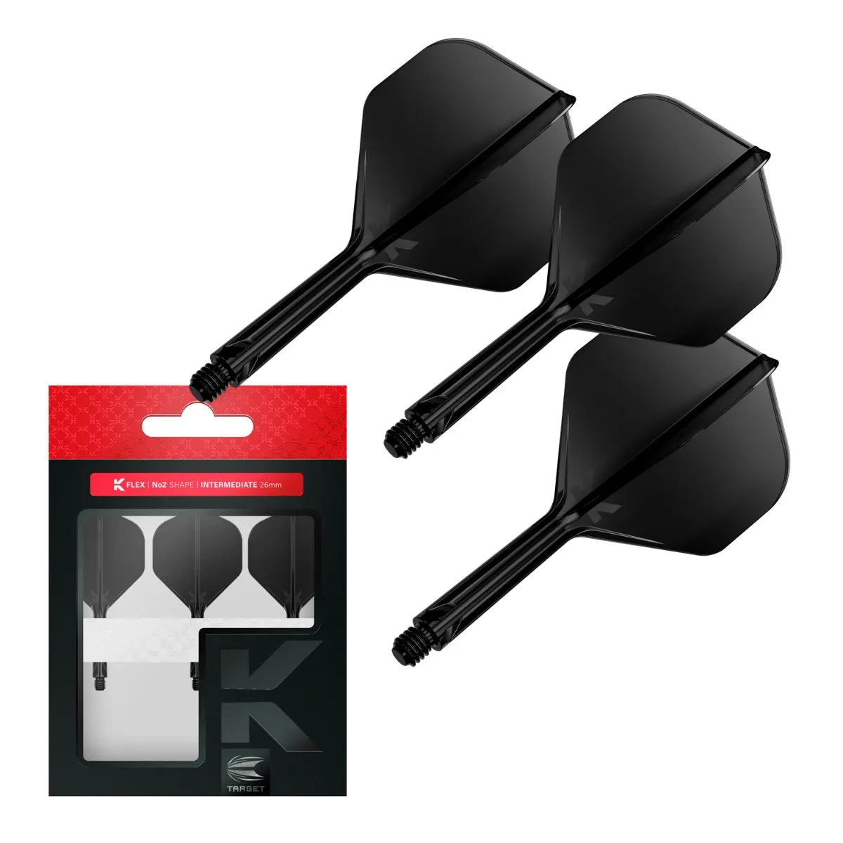 Target Darts K-Flex Flight System No2-9-Black-Intermediate-Premier Darts