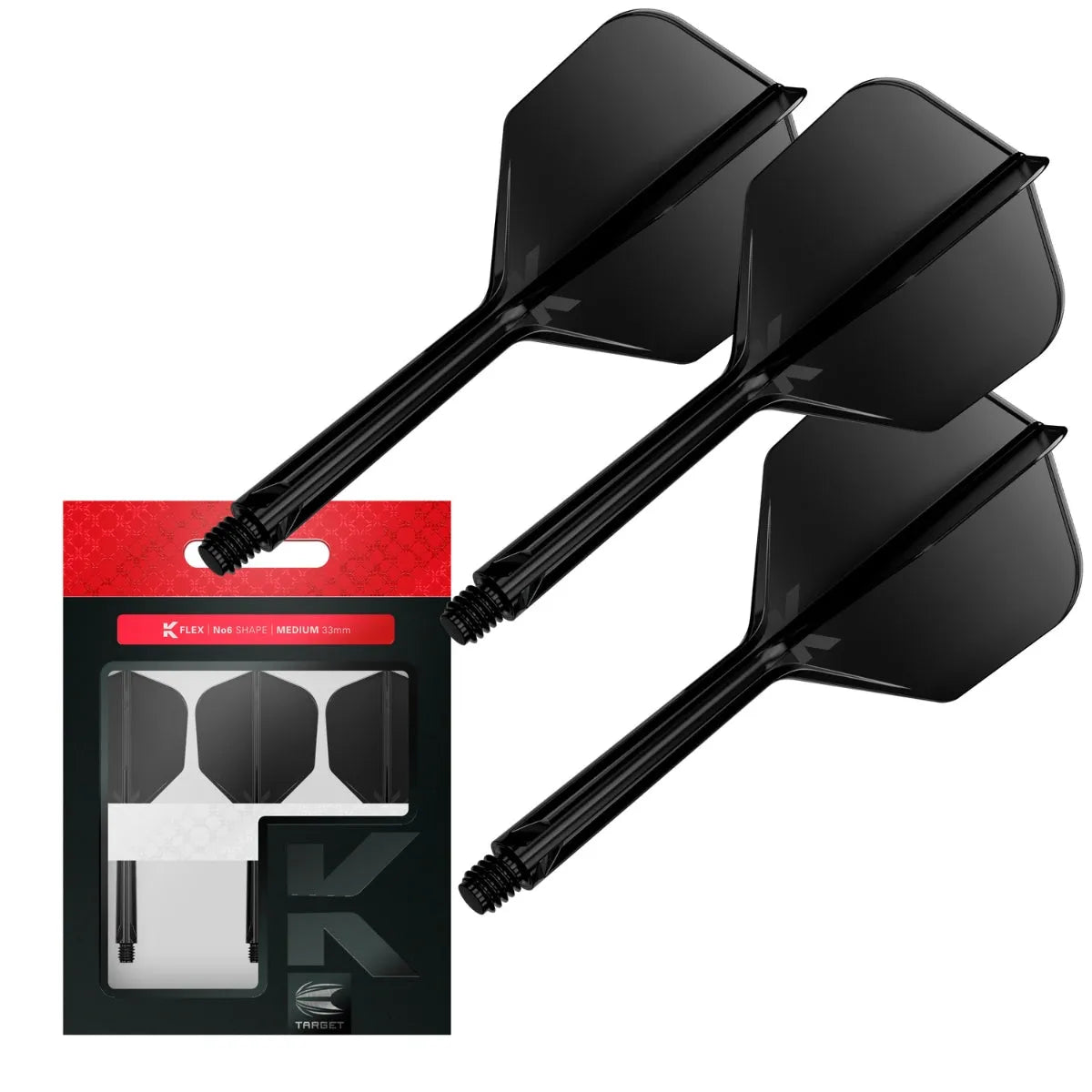 Target Darts K-Flex Flight System No6-10-Black-Medium-Premier Darts