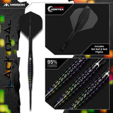 Mission Black Opal 95% Tungsten Steel Tip Darts-8-22 GRAM-Premier Darts