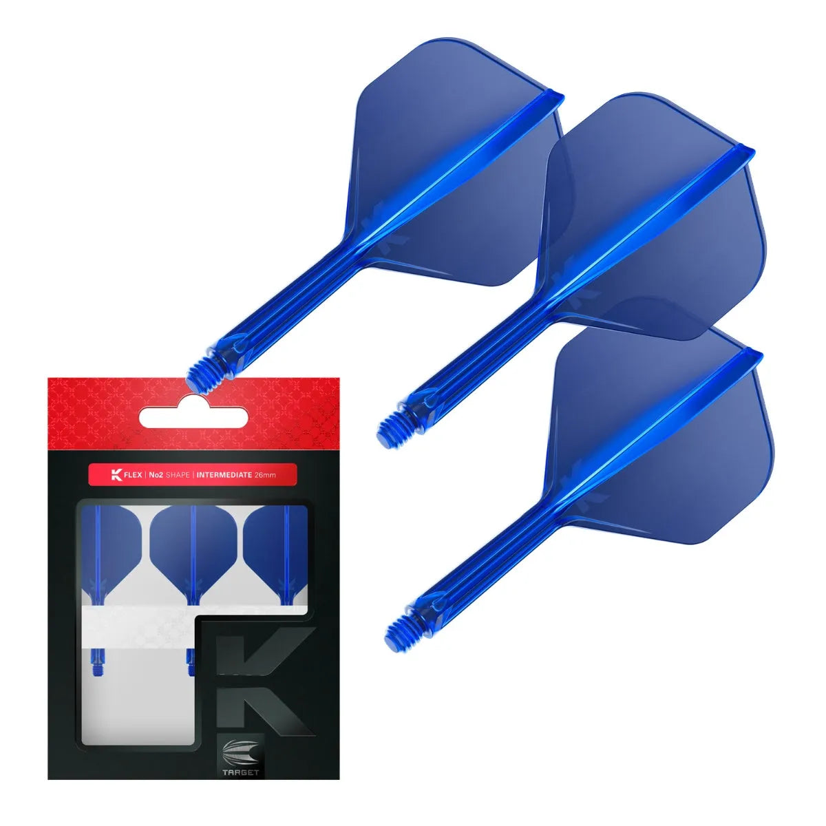 Target Darts K-Flex Flight System No2-12-Blue-Intermediate-Premier Darts