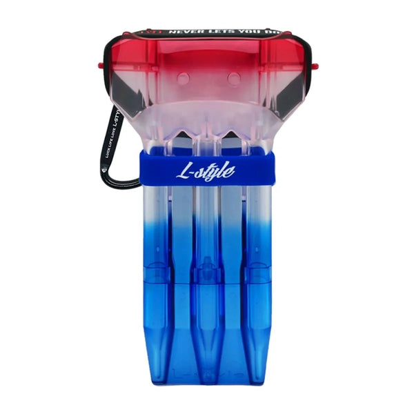 L-Style Darts N9 Krystal One Blue Hawaii Triple-Stripe Darts Case-1-Premier Darts