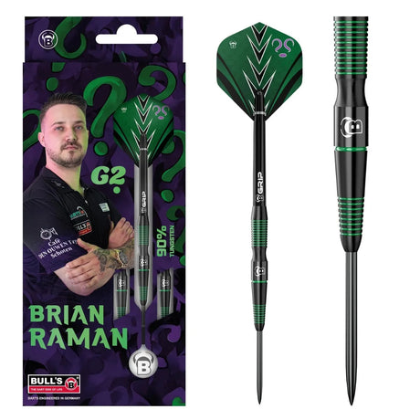Bull's DE Brian Raman G2 90% Tungsten Steel Tip Darts