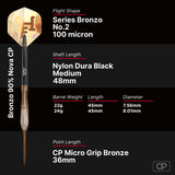 Bull's NL Bronzo Nova CP 90% Tungsten Steel Tip Darts-6-22 GRAM-Premier Darts