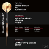 Bull's NL Bronzo True CP 90% Tungsten Steel Tip Darts-6-23 GRAM-Premier Darts