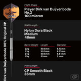 Bull's NL Dirk van Duijvenbode Original CP 90% Tungsten Steel Tip Darts-6-22 GRAM-Premier Darts