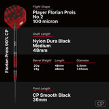 Bull's NL Florian Preis CP 90% Tungsten Steel Tip Darts-6-20 GRAM-Premier Darts