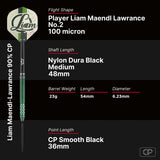 Bull's NL Liam Maendl-Lawrance CP 90% Tungsten Steel Tip Darts-6-23 GRAM-Premier Darts