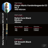 Bull's NL Mario Vandenbogaerde E3 CP 90% Tungsten Steel Tip Darts-6-22 GRAM-Premier Darts