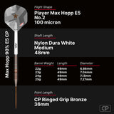 Bull's NL Max Hopp E5 CP 90% Tungsten Steel Tip Darts-5-22 GRAM-Premier Darts