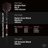Bull's NL Red Ember CP 90% Tungsten Steel Tip Darts-6-18 GRAM-Premier Darts