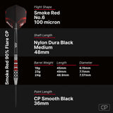 Bull's NL Red Flare CP 90% Tungsten Steel Tip Darts-6-19 GRAM-Premier Darts