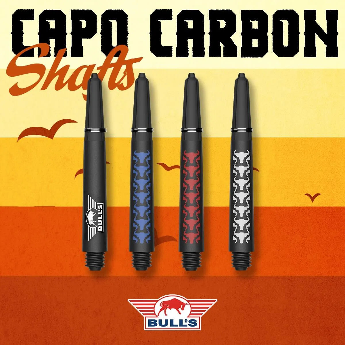Bull's NL Capo Carbon Shafts-2-Black-Short-Premier Darts