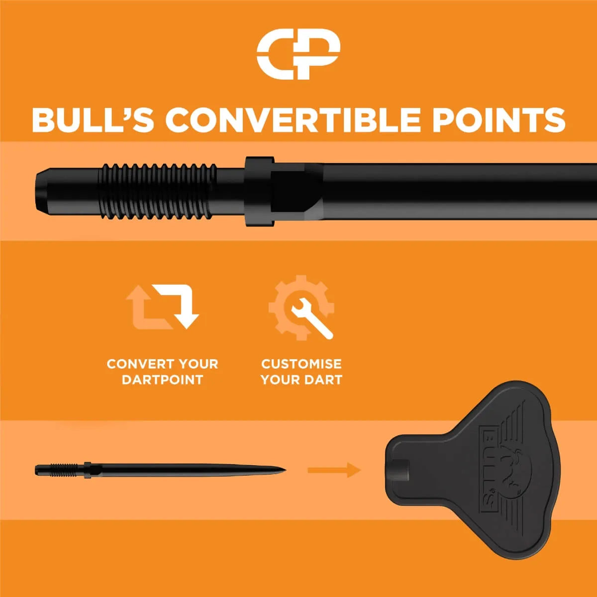 Bull's NL Vintago Bomb CP 90% Tungsten Steel Tip Darts-4-20 GRAM-Premier Darts