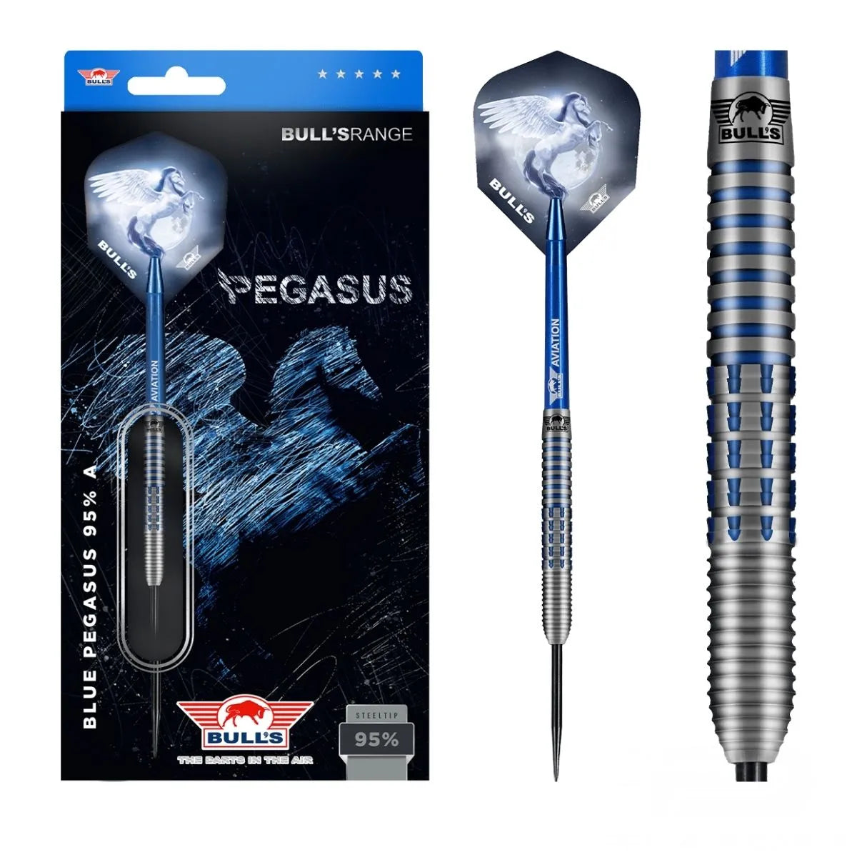 Bull's NL Blue Pegasus A 95% Tungsten Steel Tip Darts