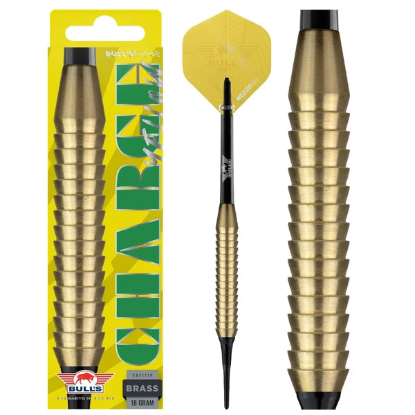 Bull's NL Charge Yellow Brass Soft Tip Darts-1-18 GRAM-Premier Darts