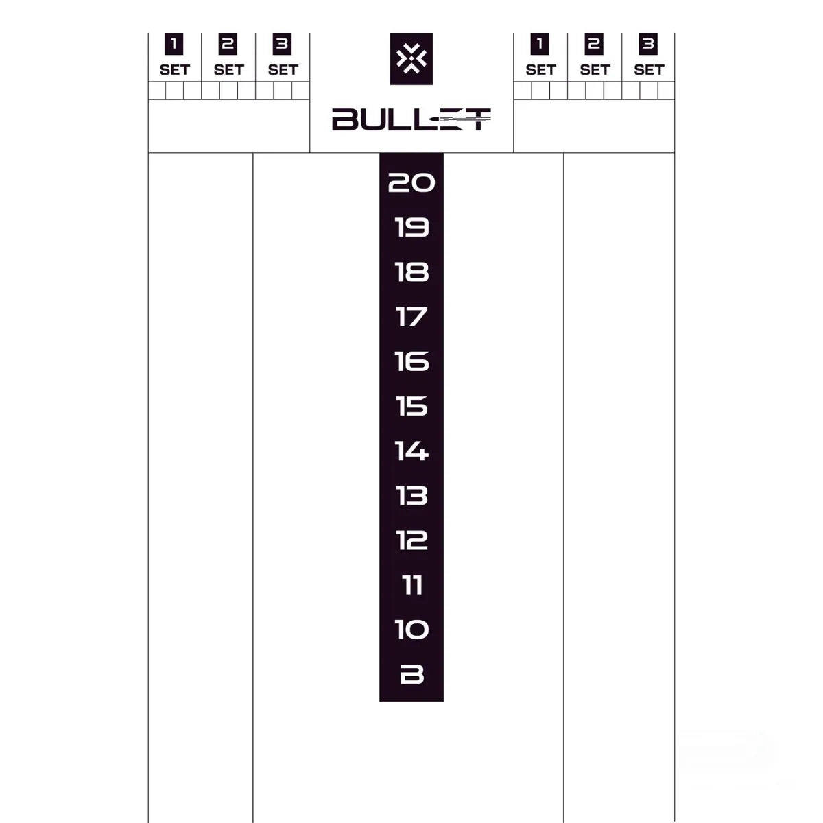 Bullet Score Whiteboard 45 x 30cm-1-Premier Darts