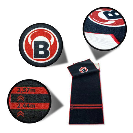 Bull's DE 170 Carpet Darts Mat Black / Red