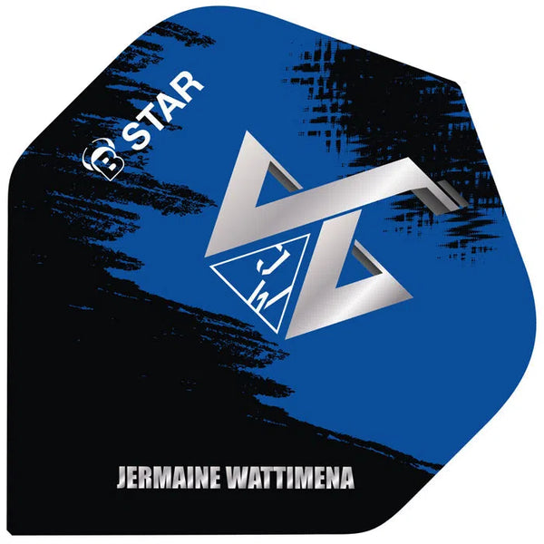 Bull's DE B-Star Jermaine Wattimena Blue Standard Dart Flights-1-Premier Darts