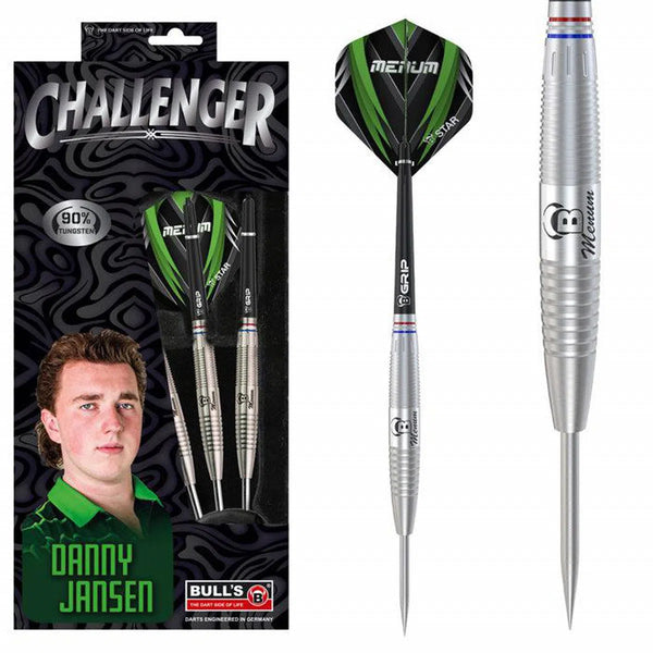 Bull's DE Challenger Danny Jansen 90% Tungsten Steel Tip Darts-1-26 GRAM-Premier Darts