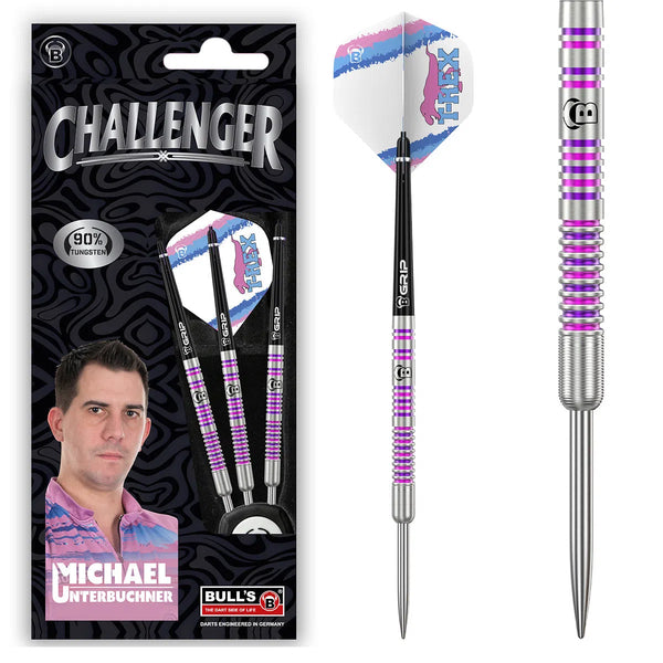 Bull's DE Challenger Michael Unterbuchner 90% Tungsten Steel Tip Darts-1-24 GRAM-Premier Darts