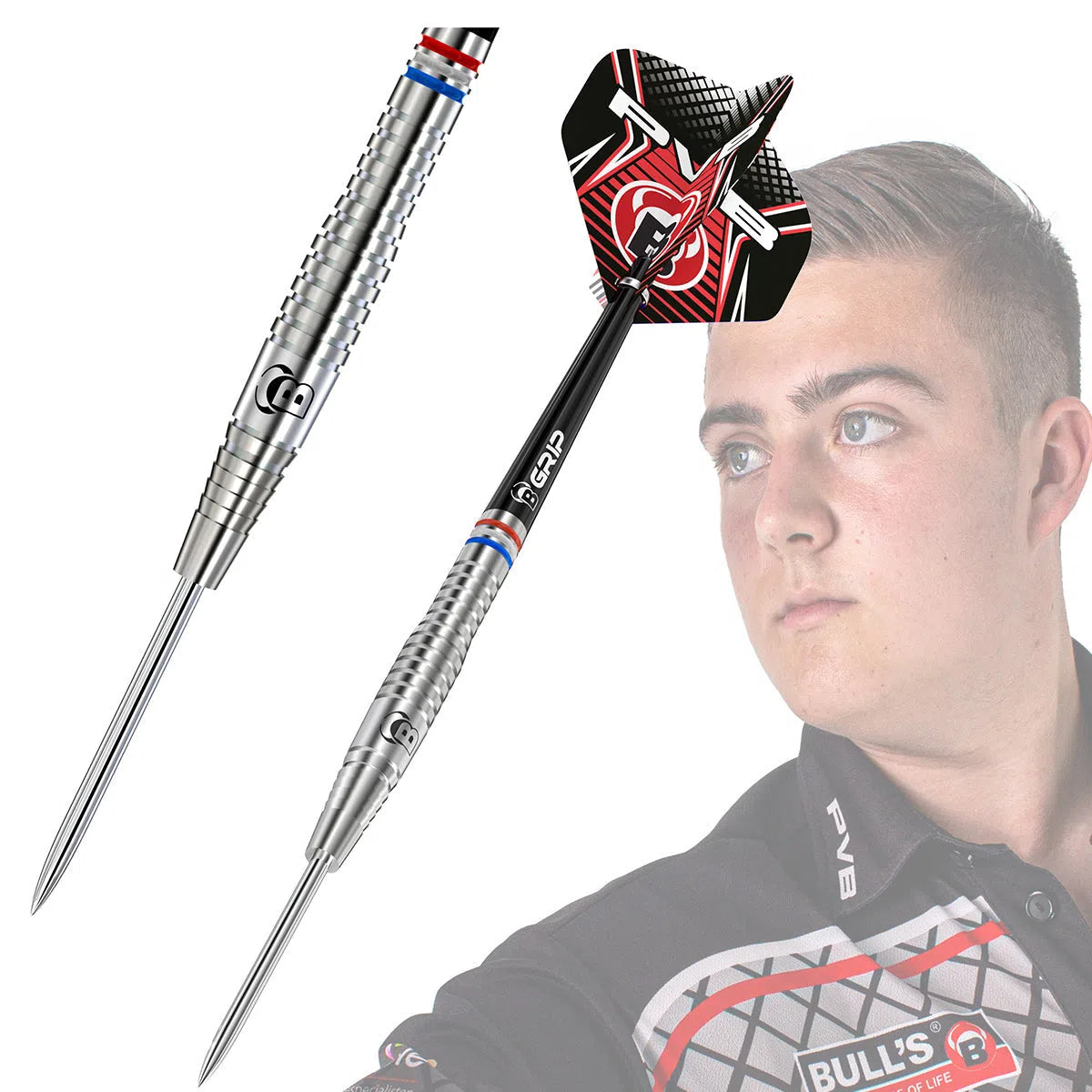 Bull's DE Challenger Pim van Bijnen 90% Tungsten Steel Tip Darts