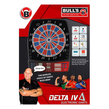 Bulls DE Delta IV Russ Bray Electronic Soft Tip Dart Board