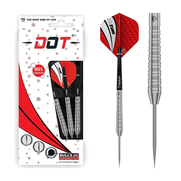 Bull's DE Dot D3 90% Tungsten Steel Tip Darts-1-22 GRAM-Premier Darts