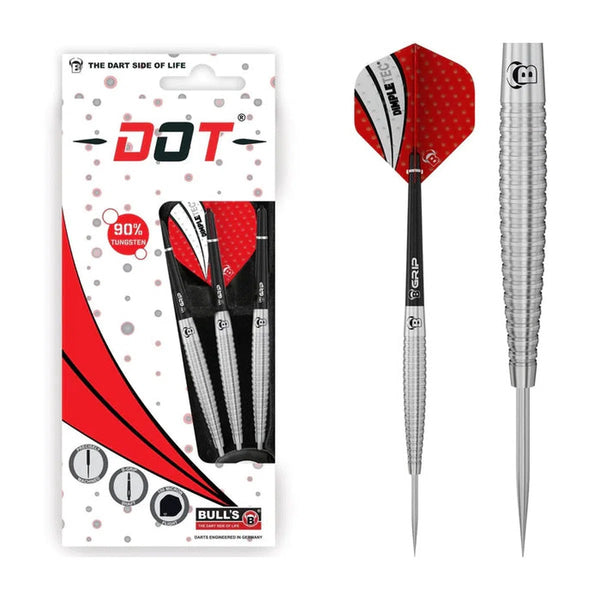 Bull's DE Dot D6 90% Tungsten Steel Tip Darts-1-22 GRAM-Premier Darts