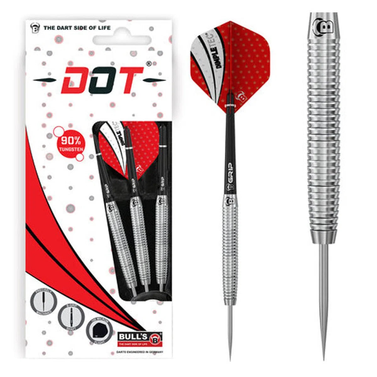 Bull's DE Dot D7 90% Tungsten Steel Tip Darts