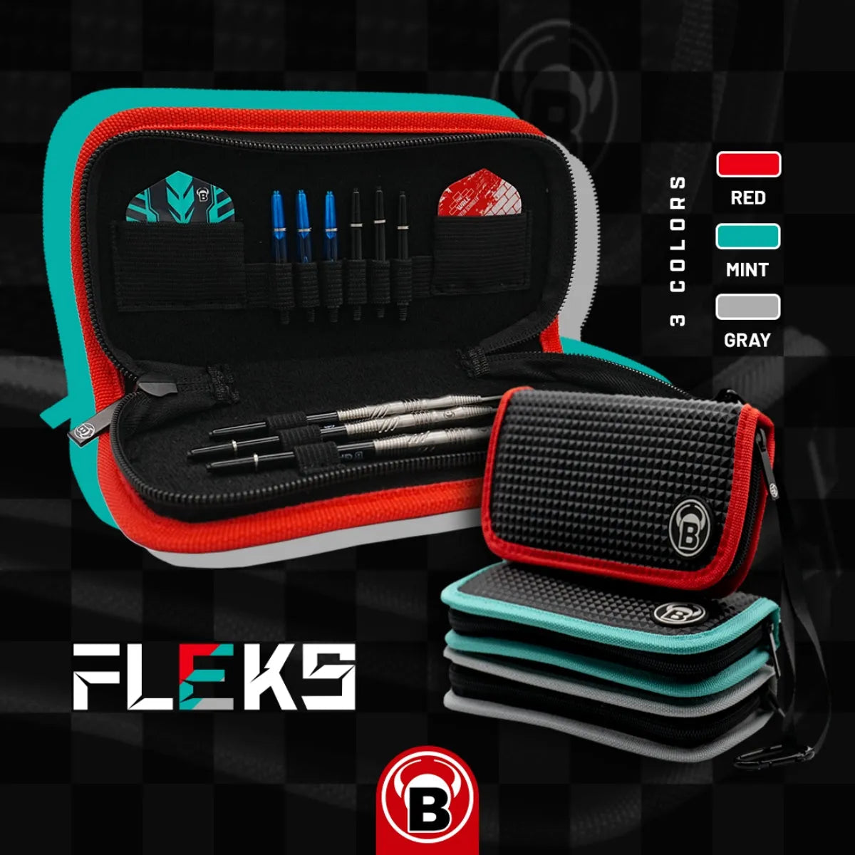 Bull's DE Fleks Darts Case-2-Grey-Premier Darts