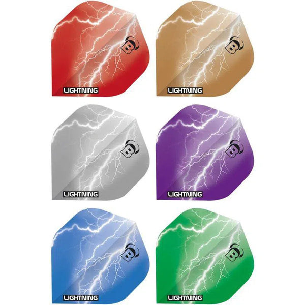 Bull's DE Lightning Dart Flights - Assorted Colours-1-Blue-Premier Darts