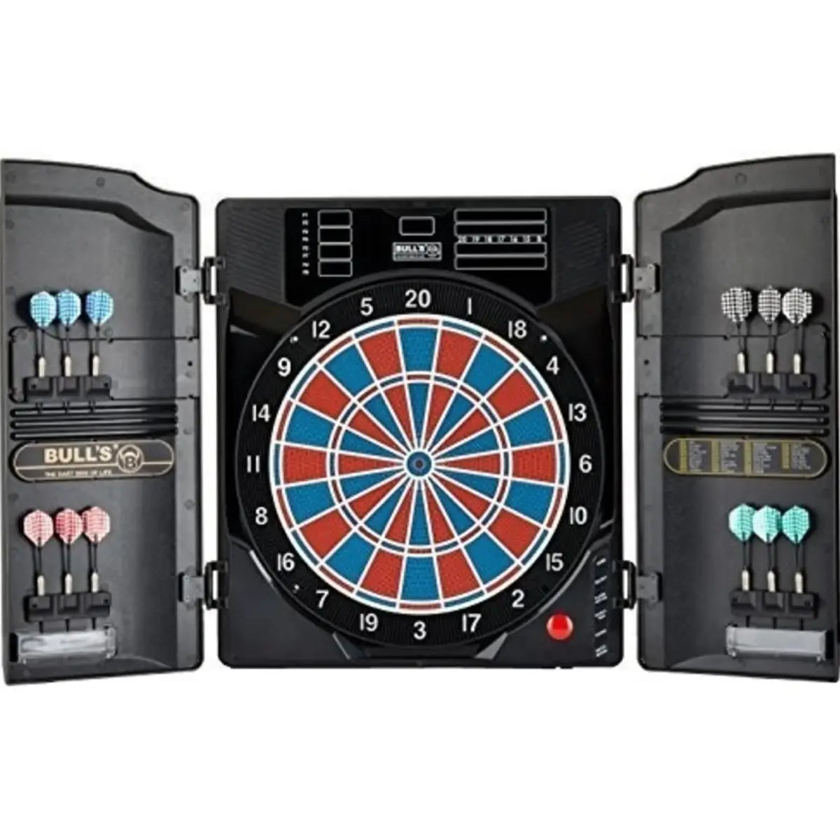 Bulls DE Master-Score Electronic Soft Tip Dart Board in Cabinet