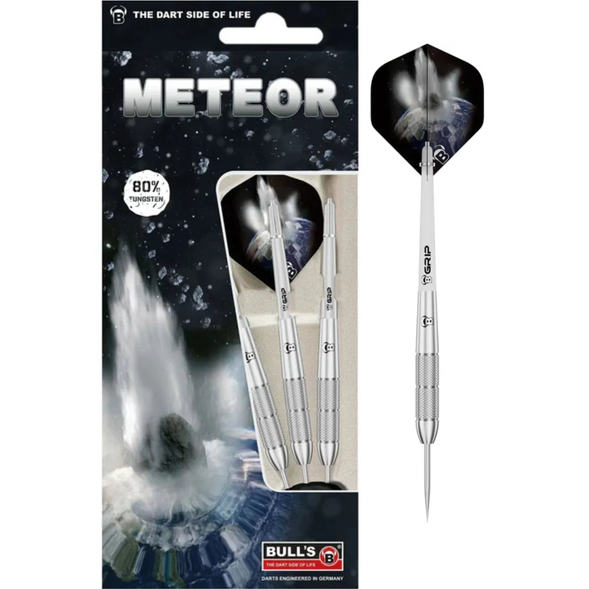 Bull's DE Meteor 80% Tungsten Steel Tip Darts - MT13 - Knurled