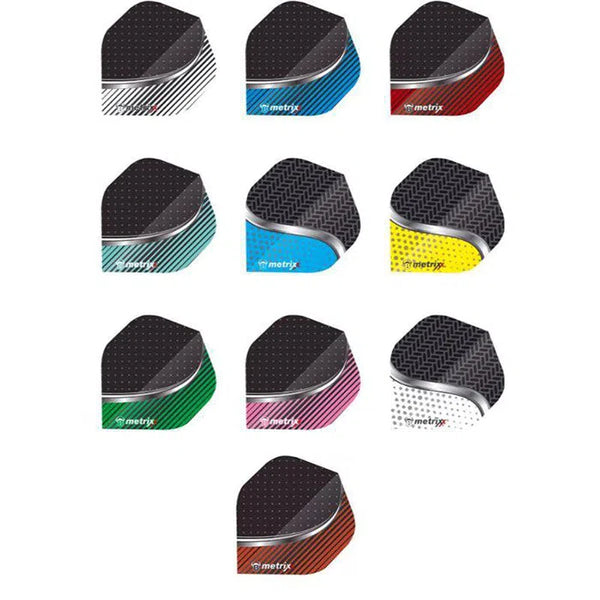 Bull's DE Metrixx Extra Strong Dart Flights - Assorted Styles-1-Blue Spots-Premier Darts