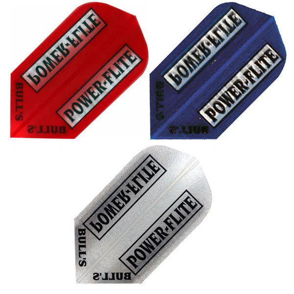 Bull's DE Powerflite Clear Slim Flights-1-Blue-Premier Darts