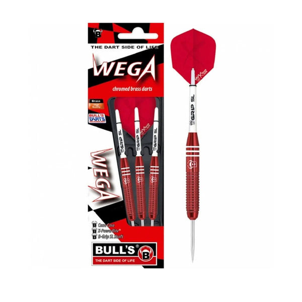 Bull's DE Wega Red Brass Steel Tip Darts-1-21 GRAM-Premier Darts