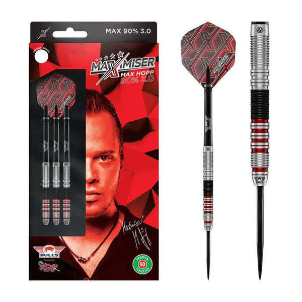 Bull's NL Bulls Max Hopp 3.0 90% Tungsten Steel Tip Darts-1-22 GRAM-Premier Darts