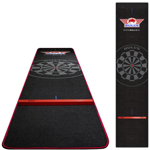Bull's NL Carpet Oche Dartmat Black-Red 300x60cm-1-Premier Darts