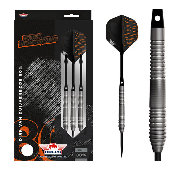 Bull's NL Dirk van Duijvenbode 80% Tungsten Steel Tip Darts-1-22 GRAM-Premier Darts
