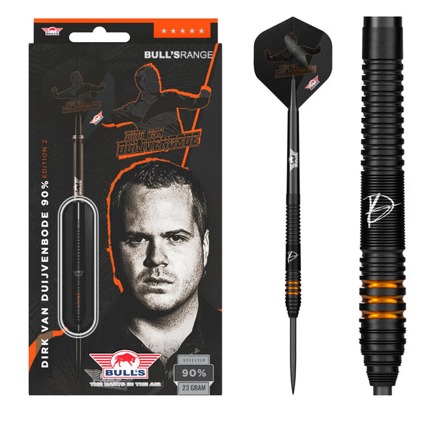 Bull's NL Dirk van Duijvenbode Edition 2 90% Tungsten Steel Tip Darts-1-23 GRAM-Premier Darts