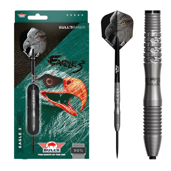 Bull's NL Eagle 3 90% Tungsten Steel Tip Darts-1-22 GRAM-Premier Darts