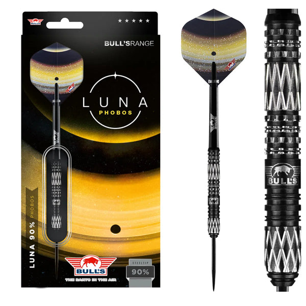 Bull's NL Luna Phobos 90% Tungsten Steel Tip Darts-1-23 GRAM-Premier Darts