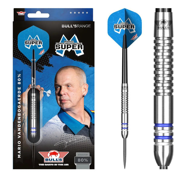 Bull's NL Mario Vandenbogaerde E2 80% Tungsten Steel Tip Darts-1-22 GRAM-Premier Darts