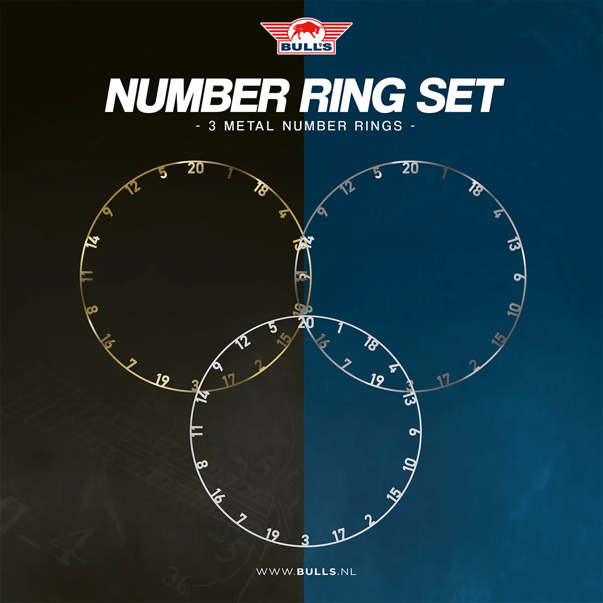 Bull's NL Metal Number Ring Set (Set of 3)